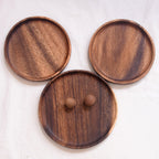 Round Wooden Plate - Premium Wood by Woody Kitchenware