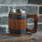 New Wooden Barrel Beer Cup - Premium Wood by Woody Kitchenware