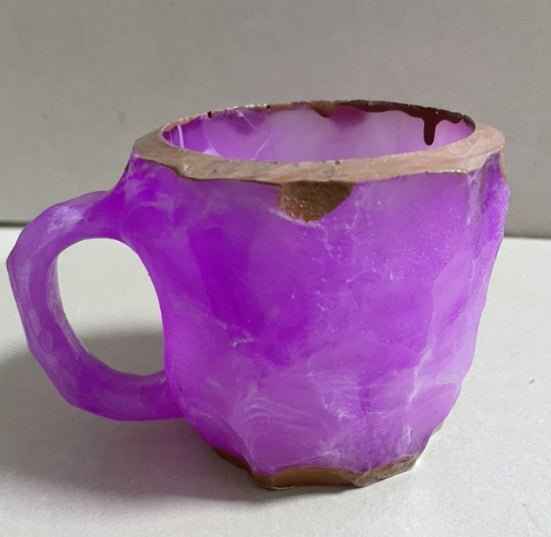 400ml Resin Mineral Crystal Coffee Mug with Handle – Elegant & Durable Tea Cup