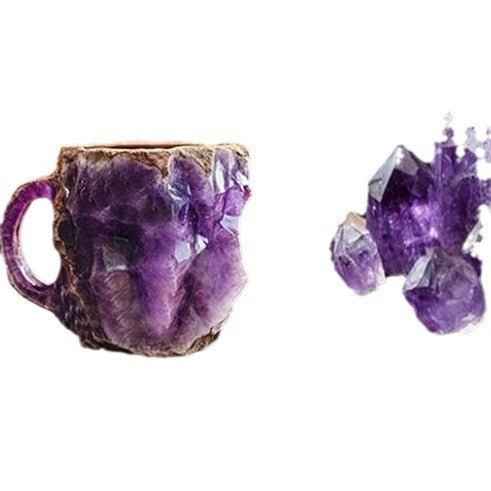 400ml Resin Mineral Crystal Coffee Mug with Handle – Elegant & Durable Tea Cup