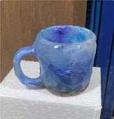 400ml Resin Mineral Crystal Coffee Mug with Handle – Elegant & Durable Tea Cup