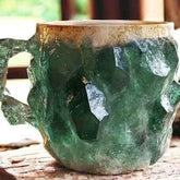 400ml Resin Mineral Crystal Coffee Mug with Handle – Elegant & Durable Tea Cup