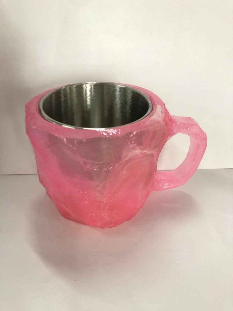 400ml Resin Mineral Crystal Coffee Mug with Handle – Elegant & Durable Tea Cup