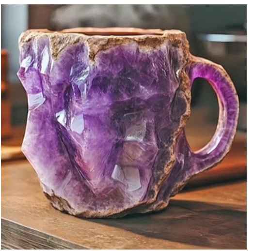 400ml Resin Mineral Crystal Coffee Mug with Handle – Elegant & Durable Tea Cup