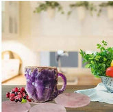 400ml Resin Mineral Crystal Coffee Mug with Handle – Elegant & Durable Tea Cup