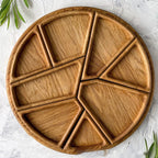 Irregular Dividing Dim Sum Tray - Premium Wood by Woody Kitchenware