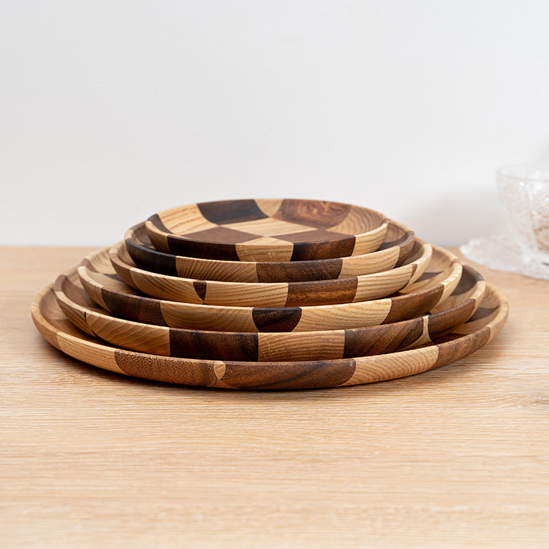 Round Wooden Cake Stand & Serving Board - Natural & Elegant Display