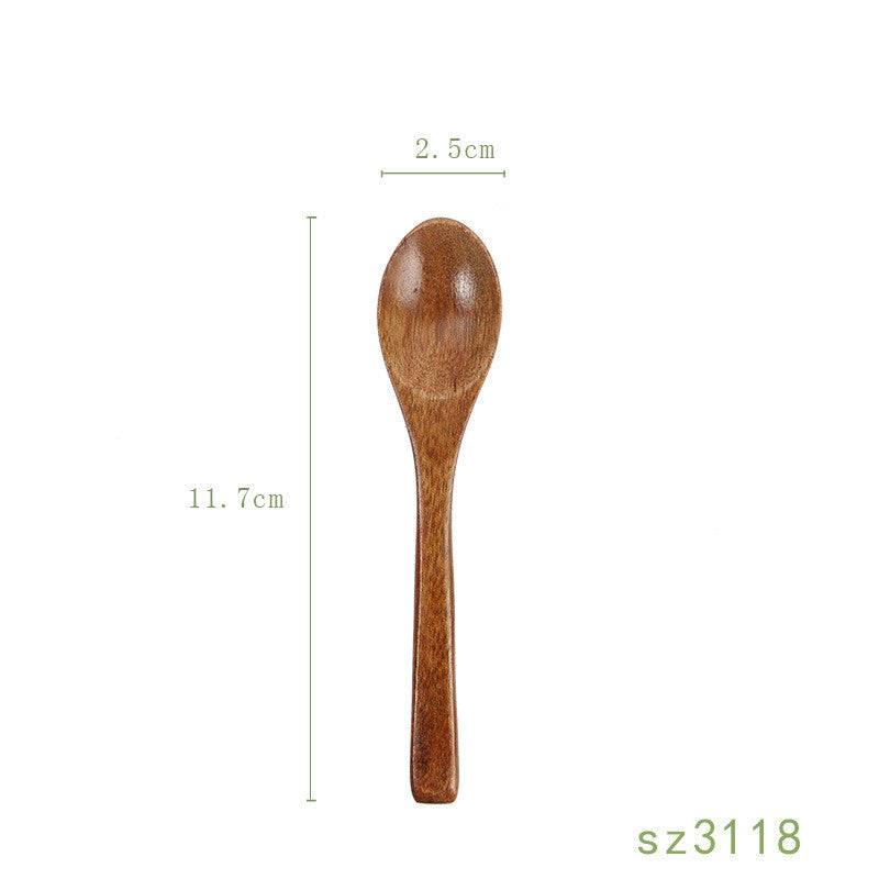 Japanese-Style Solid Wood Honey Spoon - Natural & Elegant