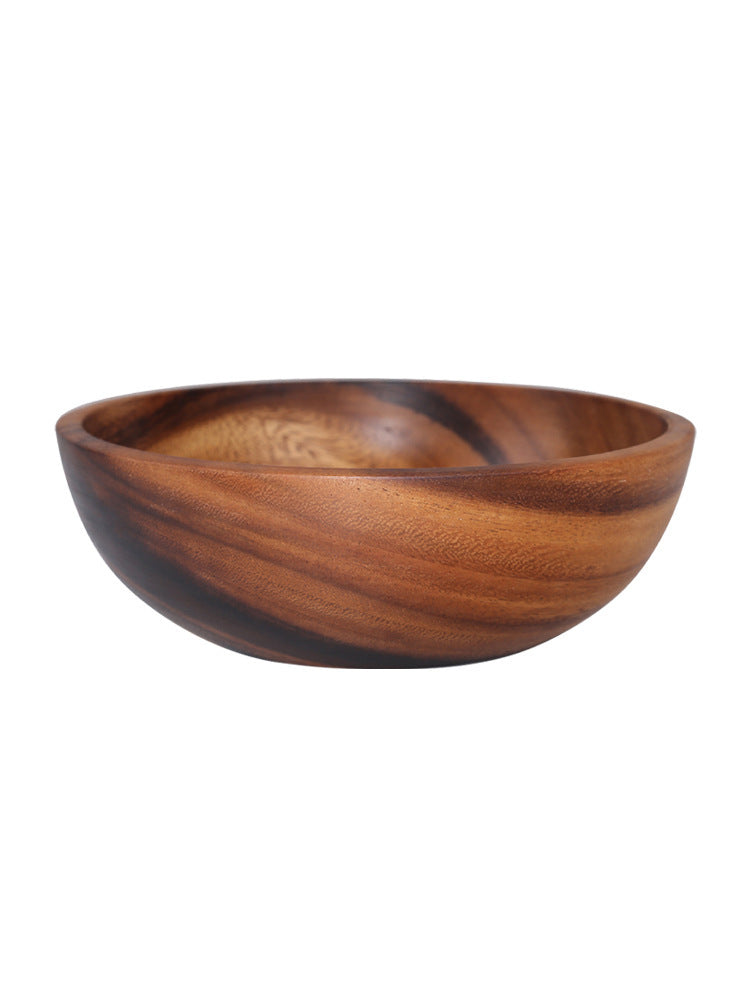 Natural Wooden Bowl - Fruit, Salad & Food Serving - Home & Restaurant Use (Check Size)