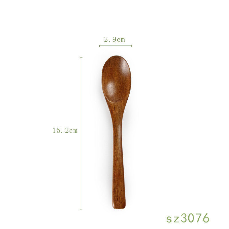 Japanese-Style Solid Wood Honey Spoon - Natural & Elegant