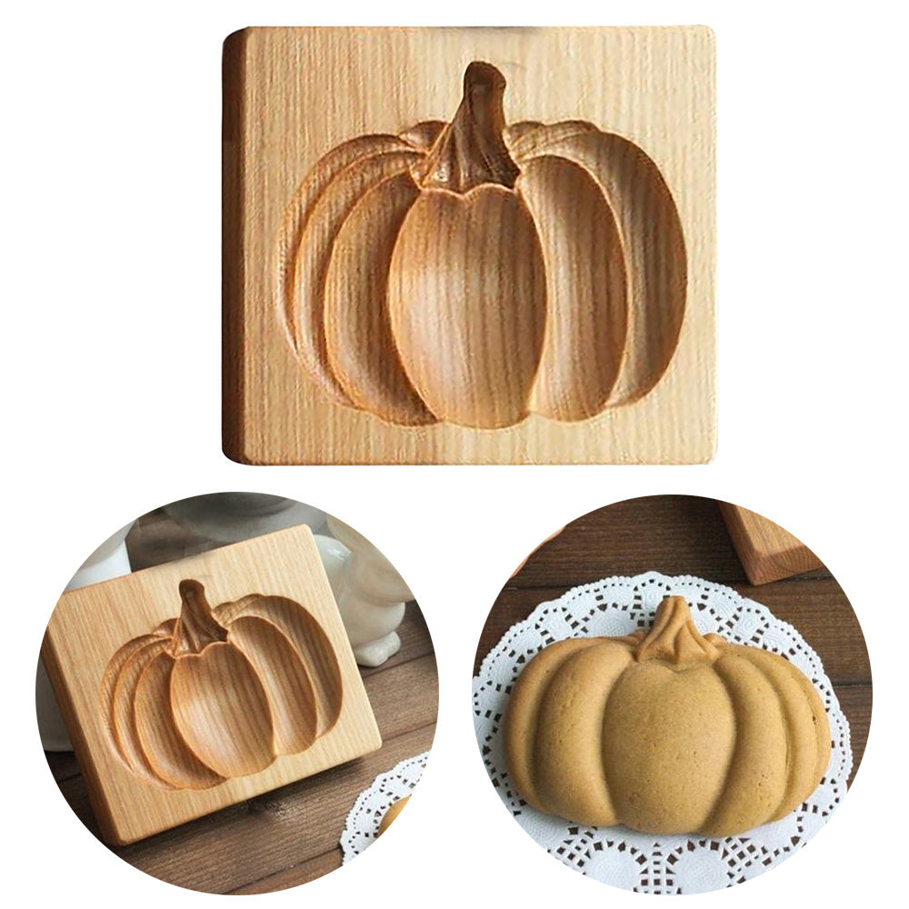 Wooden Cake Embossing Mold for Stamping and Baking