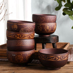 Ethnic Style Carved Pattern - Premium Wood by Woody Kitchenware