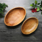 Oval Wood Compote Plate: Solid Timber Oval Platter | Woody&