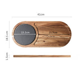 Rectangular Sushi Pastry Dessert - Premium Wood by Woody Kitchenware