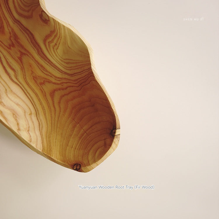 Wood product handcrafted paulownia wood tray, rustic natural texture