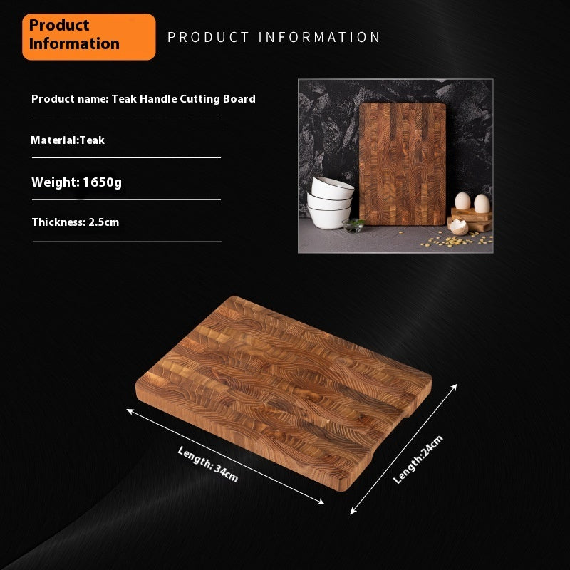 Thick Solid Wood Chopping Board - Durable & Heavy-Duty for Home