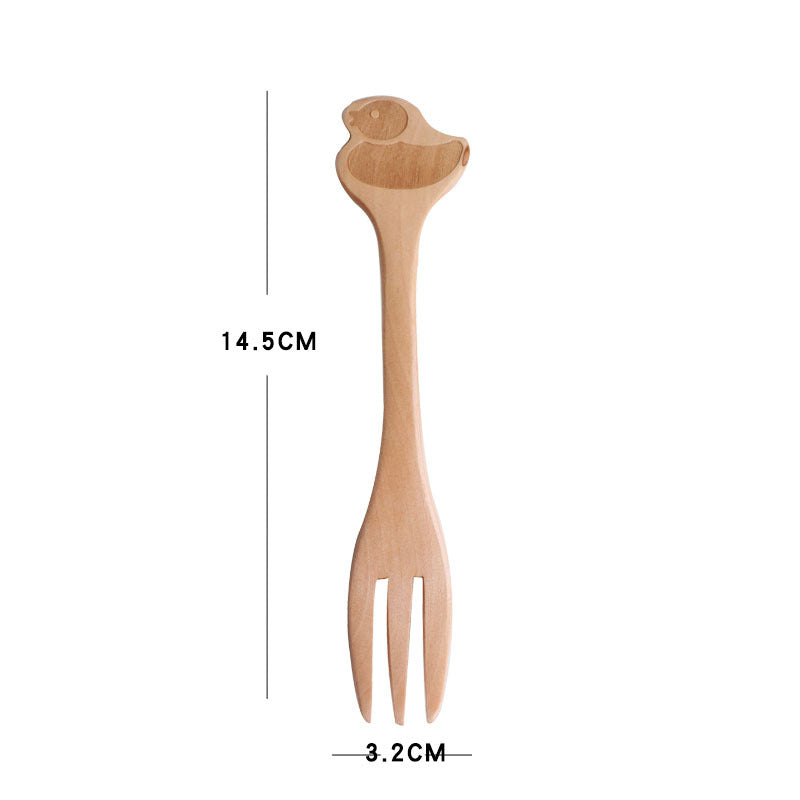 Cartoon Wooden Spoon And - Premium Wood by Woody Kitchenware