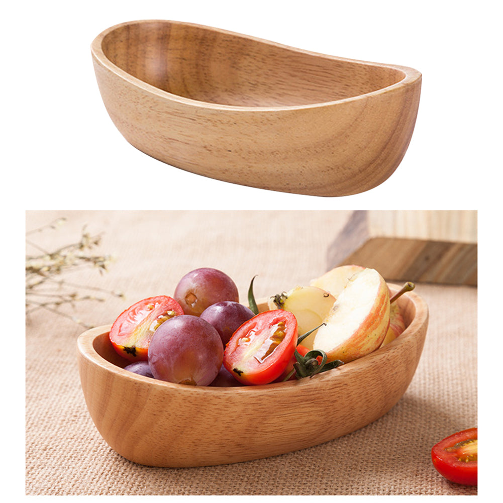 Natural Thick Bottom Rubber Bowl - Premium Wood by Woody Kitchenware