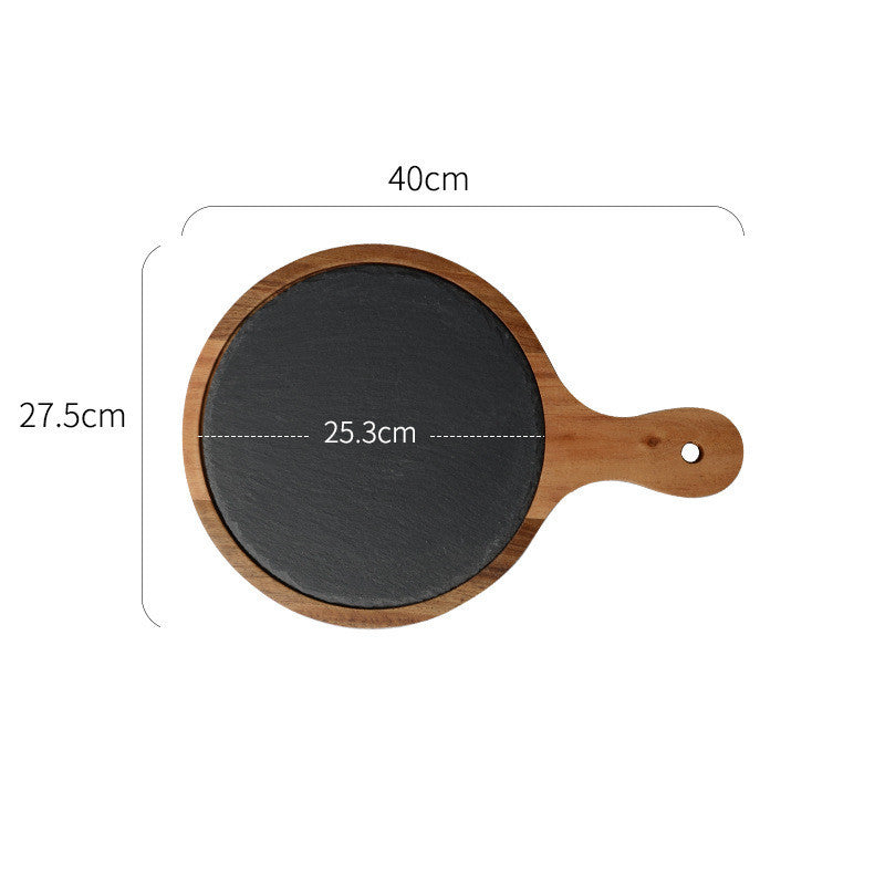 Black Wood Pizza Plate - Modern & Minimalist Serving