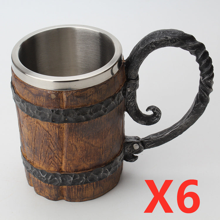 Double Beer Mug - Stainless Steel by Woody Kitchenware