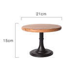 Wooden Cake Stand: Solid Acacia Pedestal Stand | Woody&
