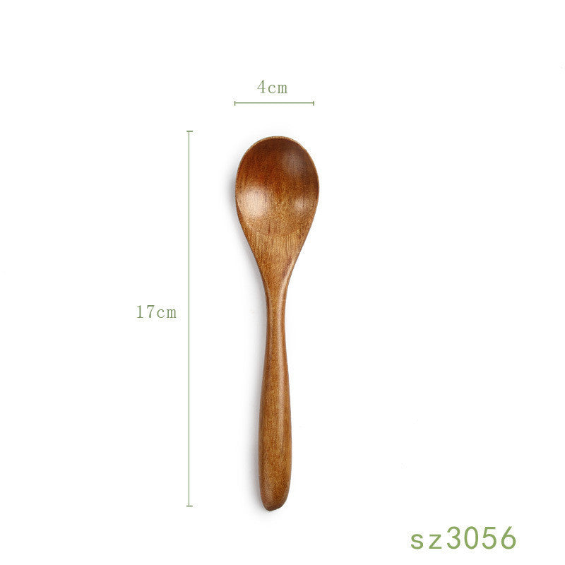 Japanese-Style Solid Wood Honey Spoon - Natural & Elegant