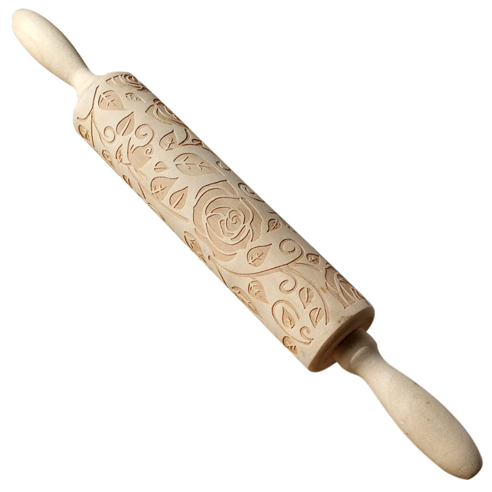 Wooden Valentine's Day Roses Rolling Pin – Wedding Gift