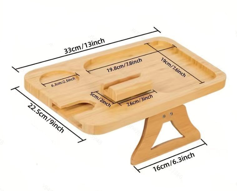 Plateau de rampe en bois pour canapé paresseux