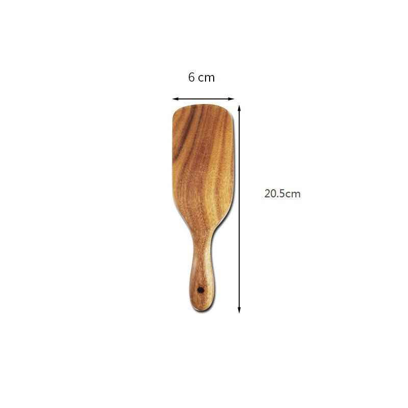 Acacia Long-Handled Spatula Set – Premium Wooden Mixing & Cooking Utensils