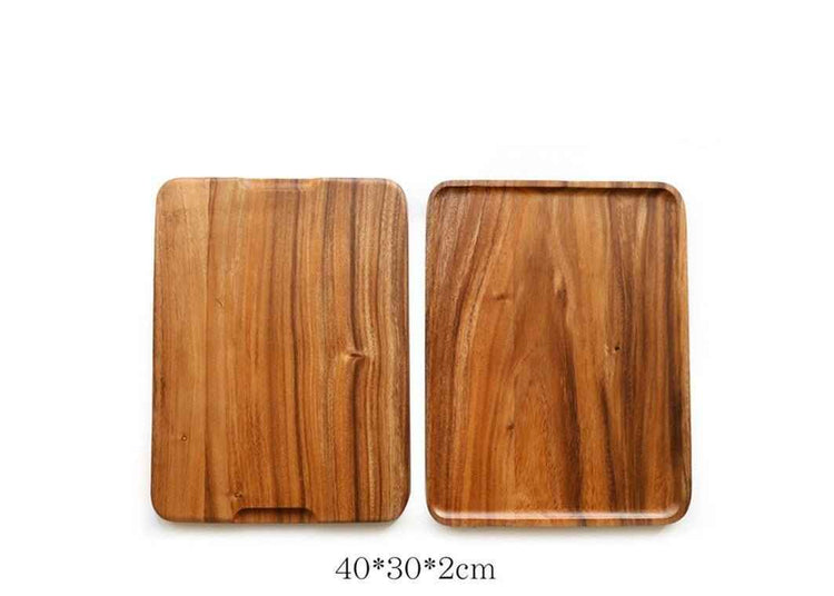 Acacia Rectangular Wooden Plate – Elevate Your Dining Experience