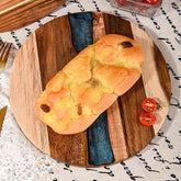 🌿 Acacia Solid Wood Round Plates – Unfinished Wooden Dishware