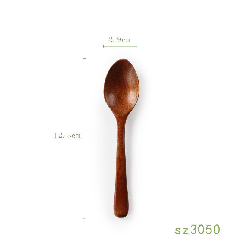 Japanese-Style Solid Wood Honey Spoon - Natural & Elegant