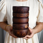 Ethnic Style Carved Pattern - Premium Wood by Woody Kitchenware