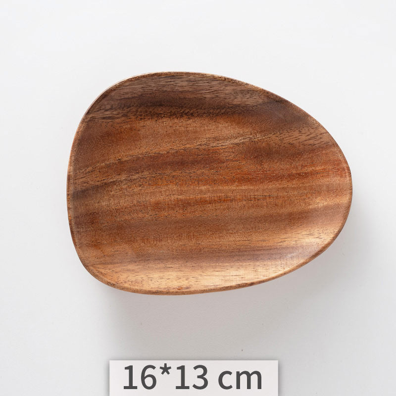 Irregular Acacia Wood Tray - Cake, Dinner & Serving Plate for Home & Hotel