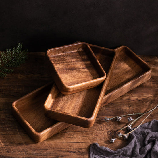 Wooden Storage Tray: The Monolithic Counter Basin | Woody&