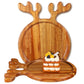 Christmas Wooden Tray: Festive Antler Serving Plate | Woody&