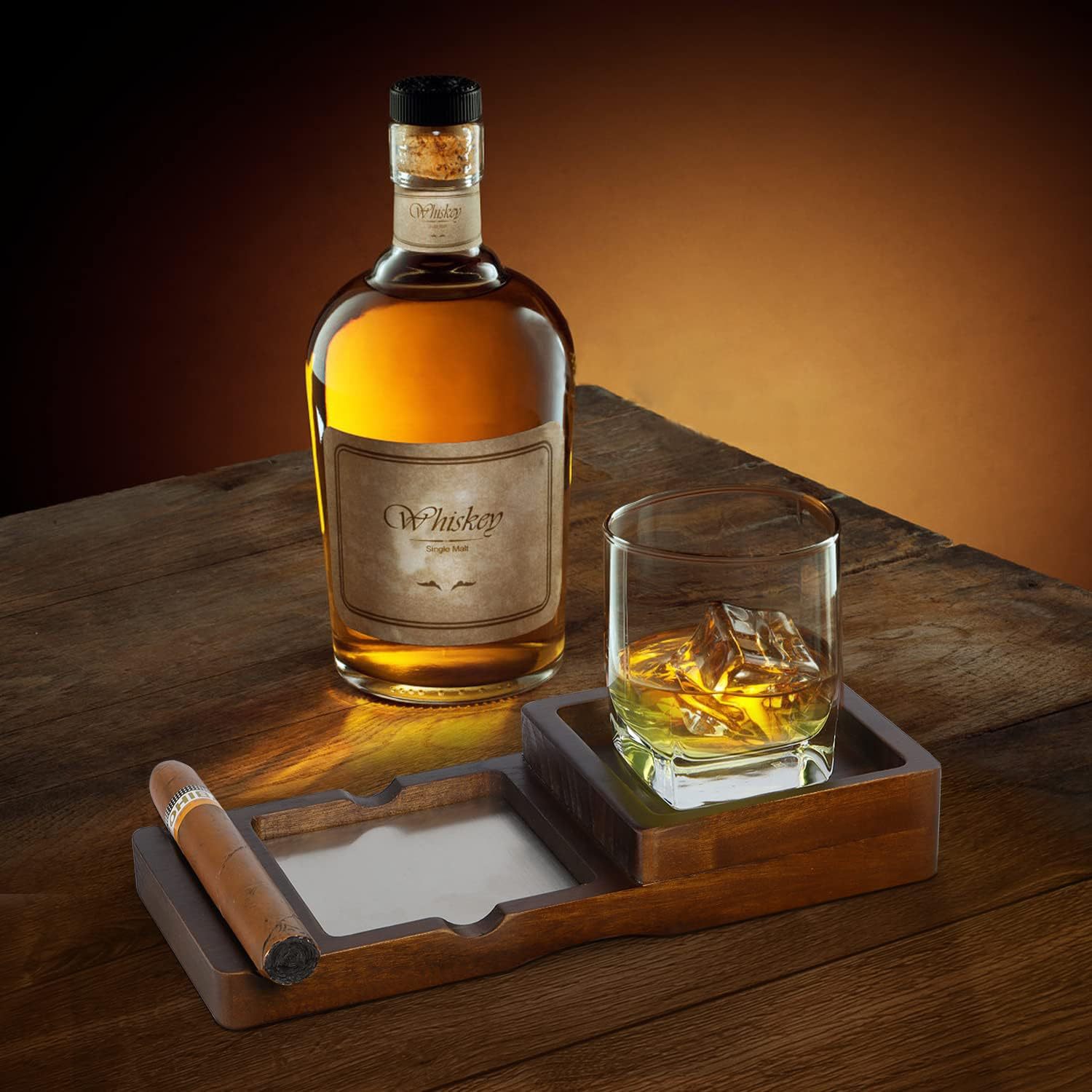 Solid Wood Cigar Ashtray - Premium Wood by Woody Kitchenware