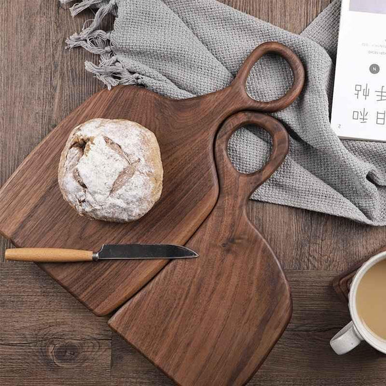 Black Walnut Creative Solid Wood Breadboard – Irregular, Hand-Polished Charm
