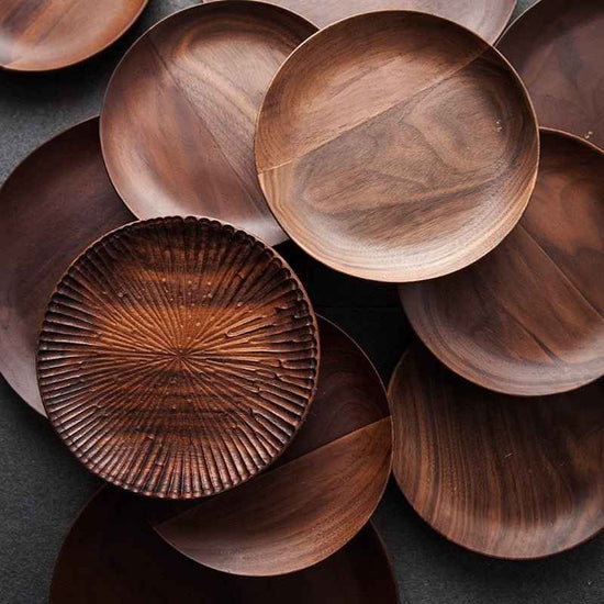 Black Walnut Round Breakfast Tray – Elevate Your Morning Ritual