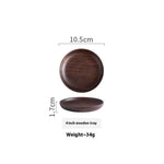 Black Walnut Round Dish Dessert: Black Walnut Round Dish – Elegant Serving For Dried Fruits And Desserts