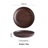 Black Walnut Round Dish – Elegant Serving for Dried Fruits & Desserts
