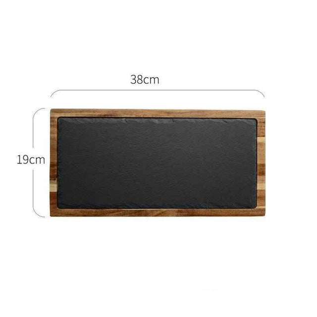 🍕 Black Wood Pizza Dish Wooden Plate – Serve in Style