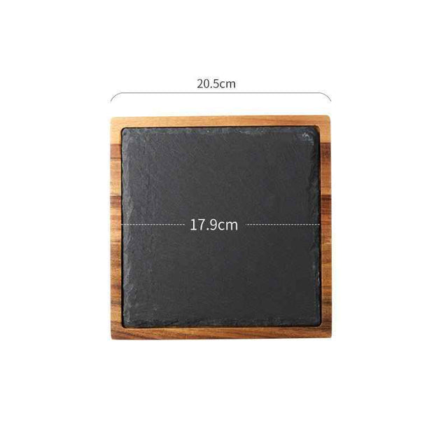 🍕 Black Wood Pizza Dish Wooden Plate – Serve in Style