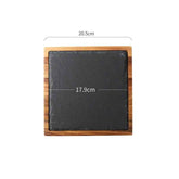 🍕 Black Wood Pizza Dish Wooden Plate – Serve in Style