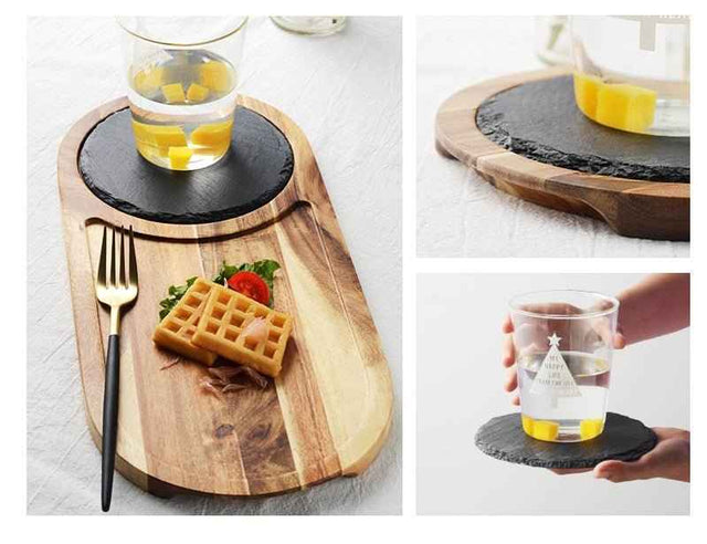 🍕 Black Wood Pizza Dish Wooden Plate – Serve in Style