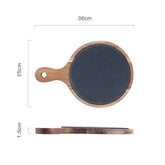 🍕 Black Wood Pizza Dish Wooden Plate – Serve in Style