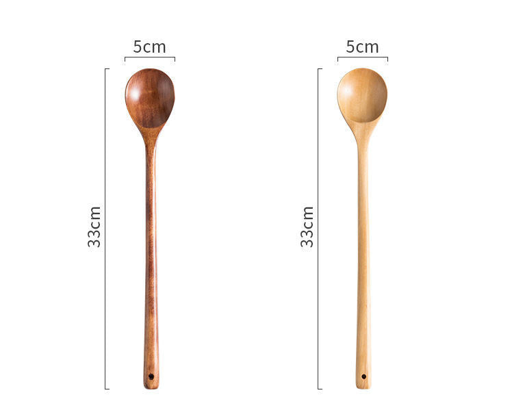 Extra-Long Wooden Cooking Spoon - Ideal for Stirring & Serving