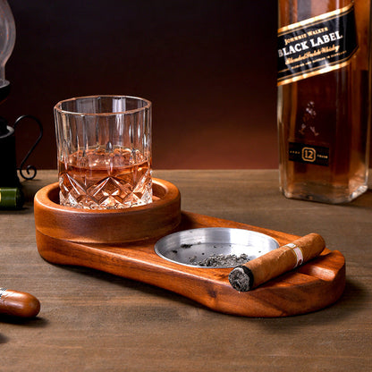 Wooden Cigar Ashtray: The Dual Sanctuary Valet | Woody&