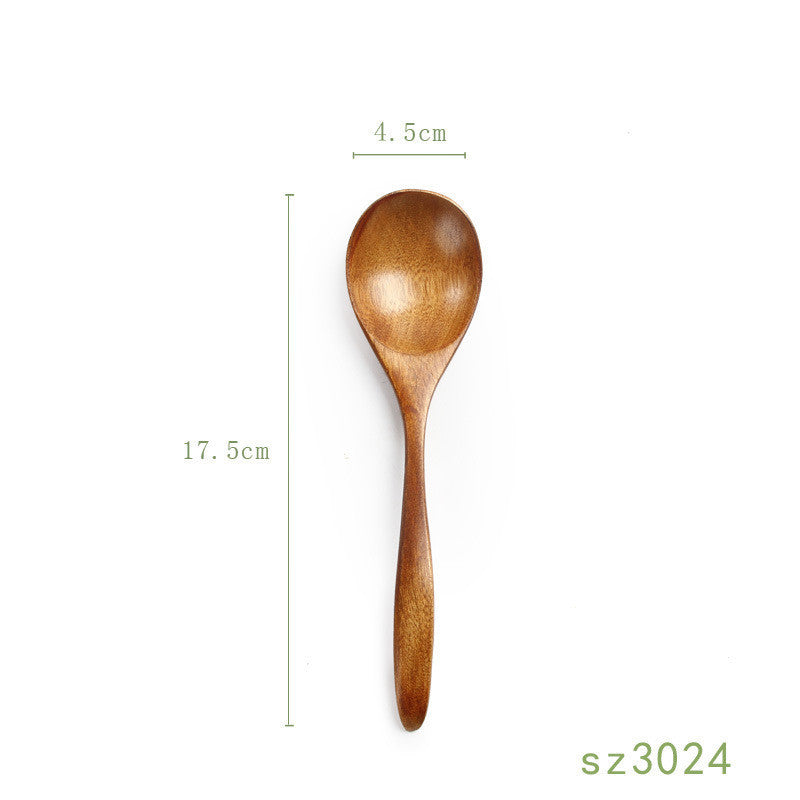 Japanese-Style Solid Wood Honey Spoon - Natural & Elegant