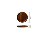 Wooden Circular Tray: Circular Japanese Cake Tray | Woody's Rituals